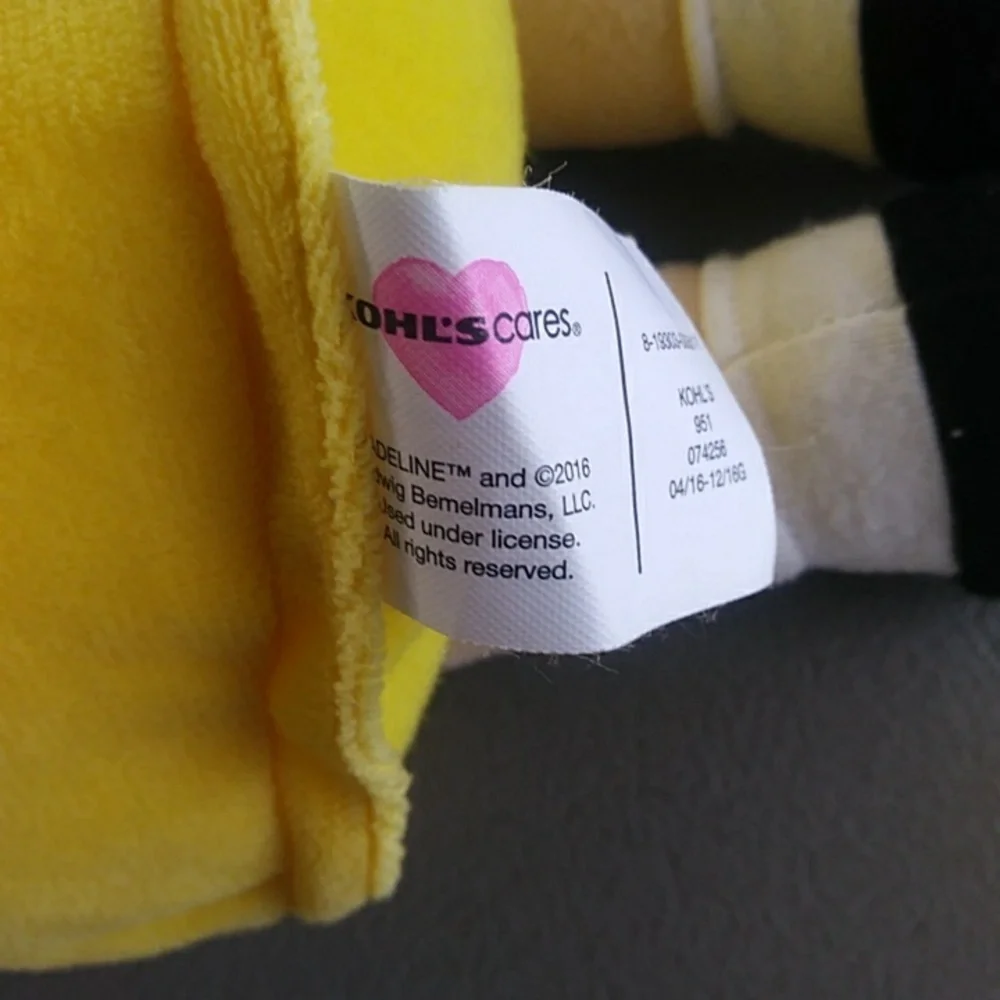 Madeline Yellow Plushy Stuffed Doll with Red Hair